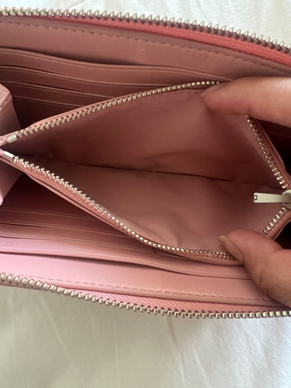 Coach Quilted Studded Zip Around Wallet in Pink - Picture 7 of 10